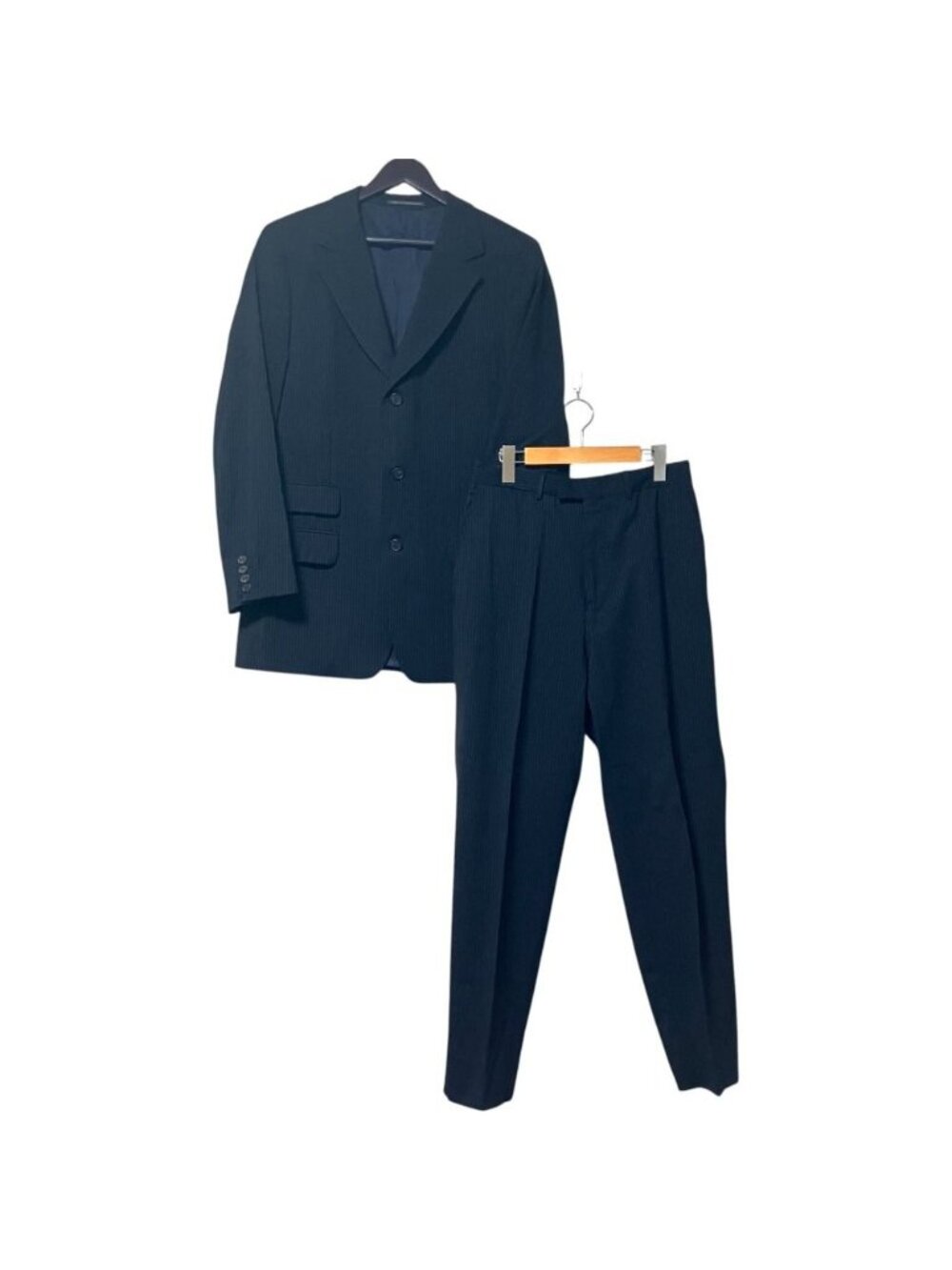 Gucci Tom Ford Era Pinstripe Tailored Jacket Trousers Pants Suit Set Black